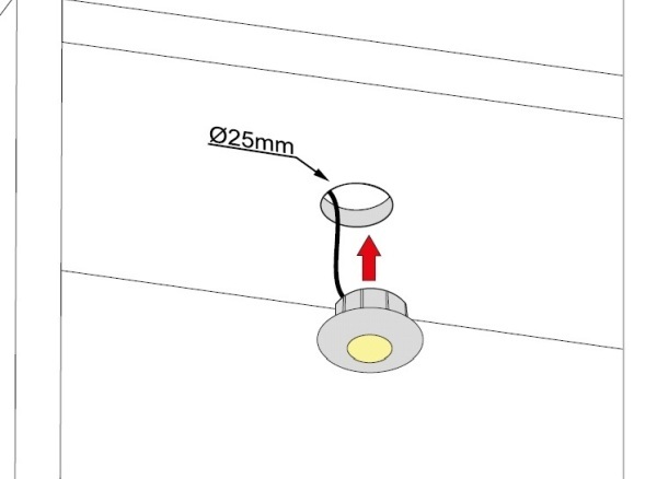 Схема светильник POINT, монтаж