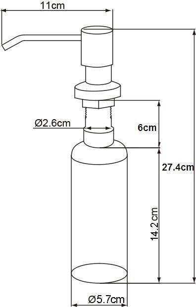 OULIN дозатор для жидкого мыла OL-401 D shema