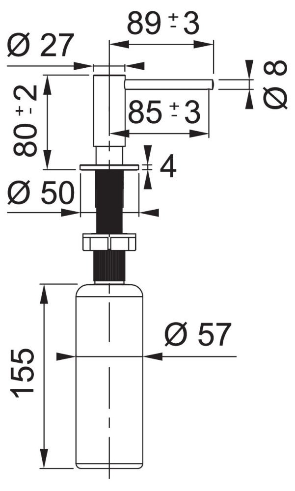 FRANKE дозатор Atlas сталь PVD, shema