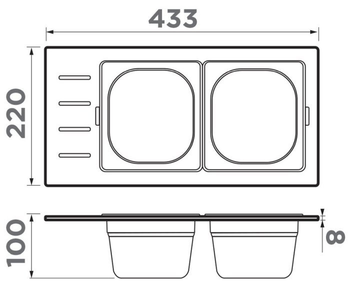 OMOIKIRI контейнер DC-02-2 shema