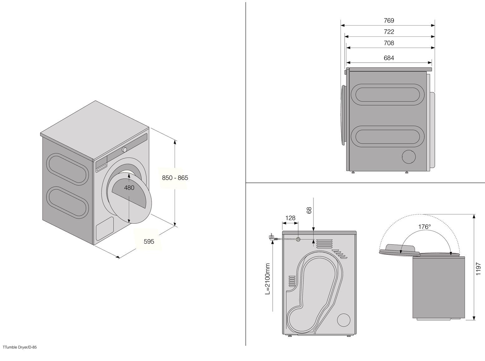 ASKO сушильный барабан T210H.W.P sh