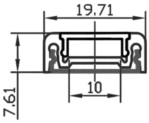 Схема Рассеиватель для профиля DLIGHT FLAT (3000 мм, цвет белый матовый)