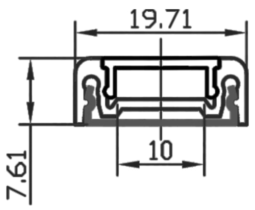 Схема светильника FLAT DUO-M, размеры
