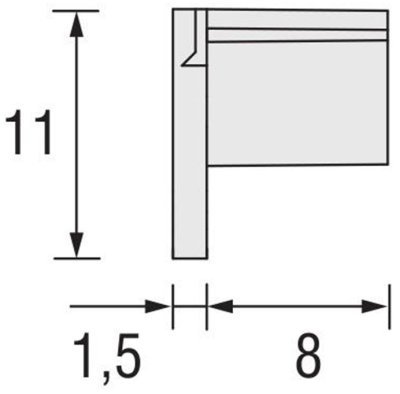 Схема Комплект заглушек - 2 шт. для профиля ODO 3.0, цвет - серый