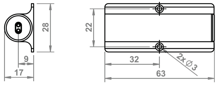 Схема Выключатель Furnika с датчиком на открытие фасада
