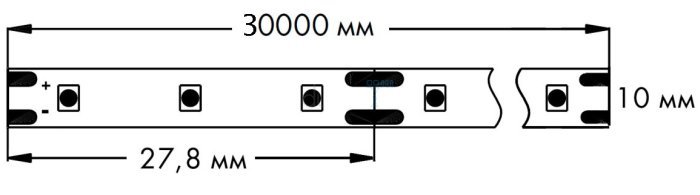 Светодиодная лента MECCANO шириной 10 мм, длина 30 м shema