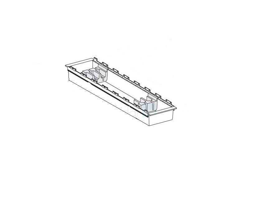 Пластиковый держатель для 3-х ножей в модуль 100 мм лотка Cuisio Pro, shema 1