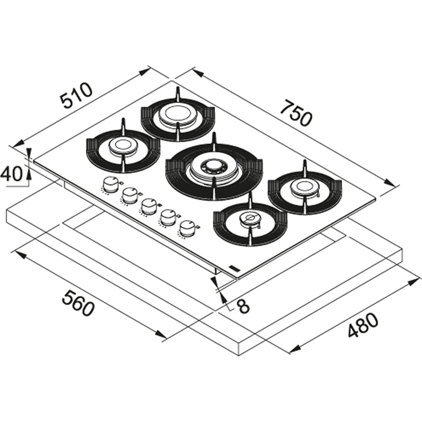 FRANKE FHMF 755 4G DC C CG