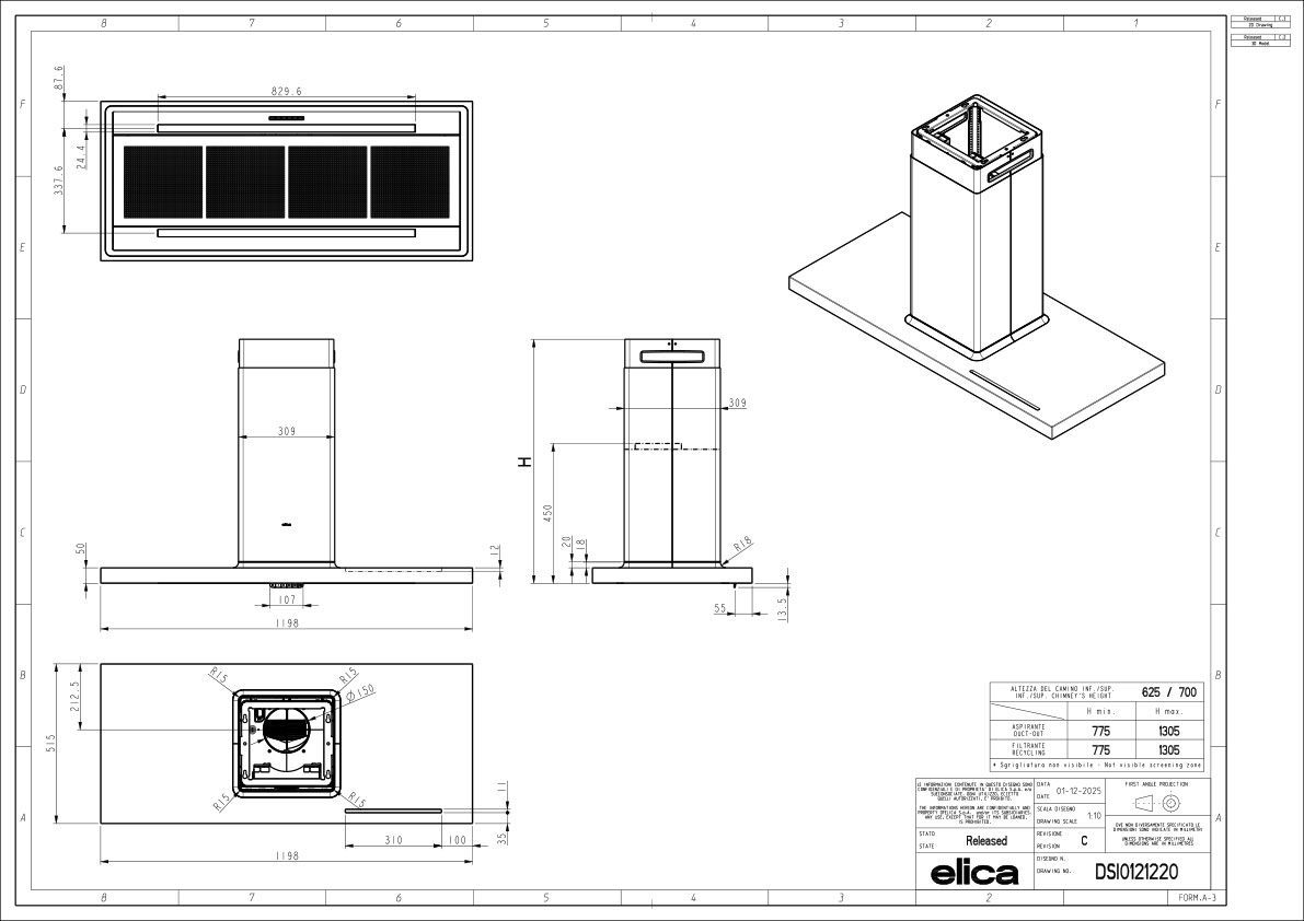 ELICA BIO ISLAND BLRO/A/120X53 ROVERE схема