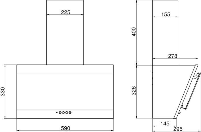 ELIKOR вытяжка Титан 60Н-430-К3Д нерж/черный sh