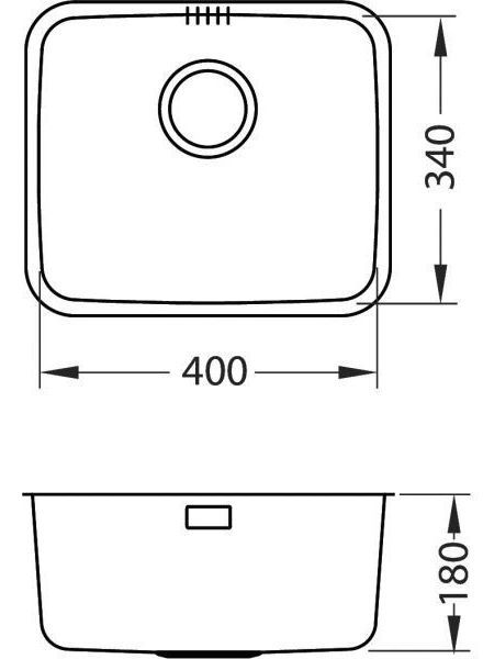 ALVEUS мойка LUNO 20 SAT 340x400 sh
