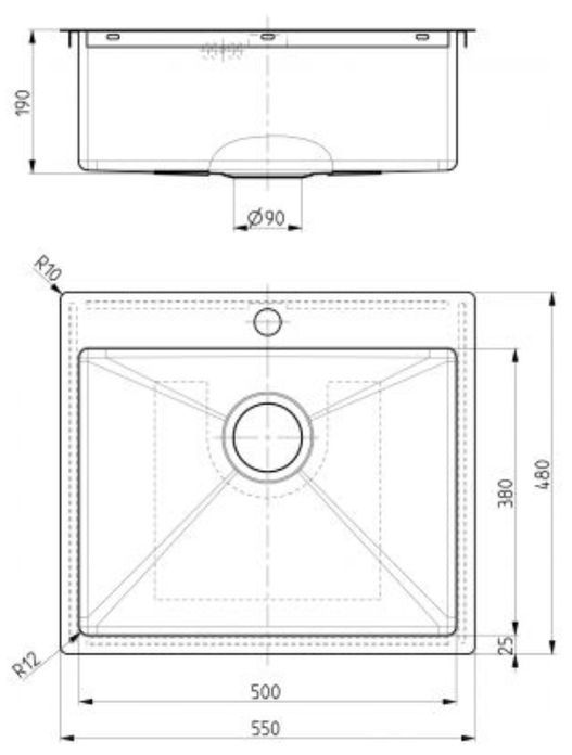 ALVEUS мойка QUARTO 10 BRS-90 sh