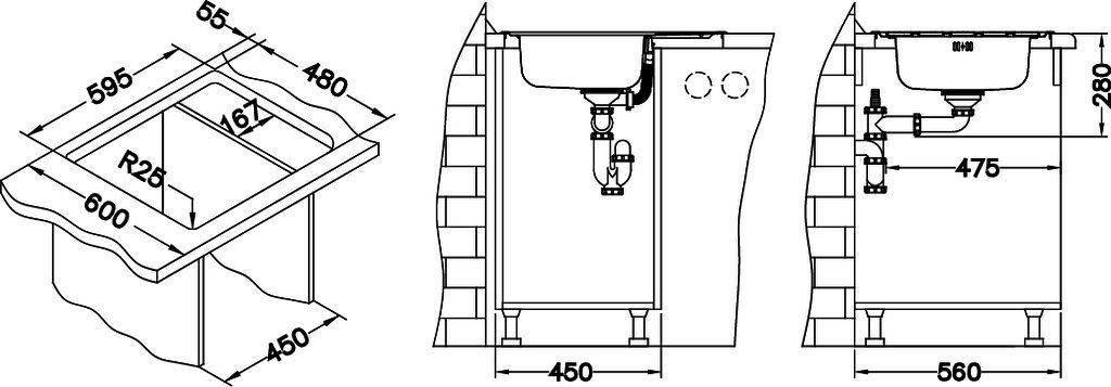 ALVEUS мойка ZOOM 10 NAT-90-615X500 sh 2