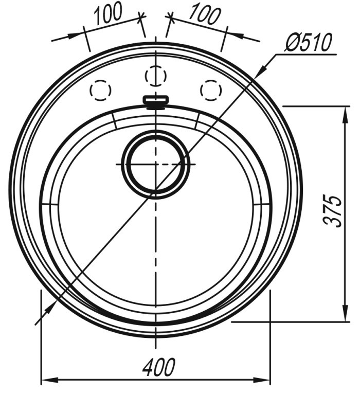 FLORENTINA мойка Лотос 510 shema 1