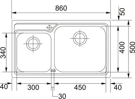 FRANKE мойка GAX 620 3 1/2" WWK ND Sink sh