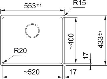 FRANKE мойка MRG 110-52 грифельный серый стоп, shema 1