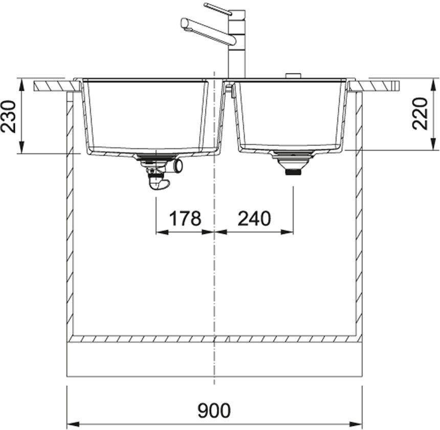 FRANKE мойка UBG 620-86 shema 2