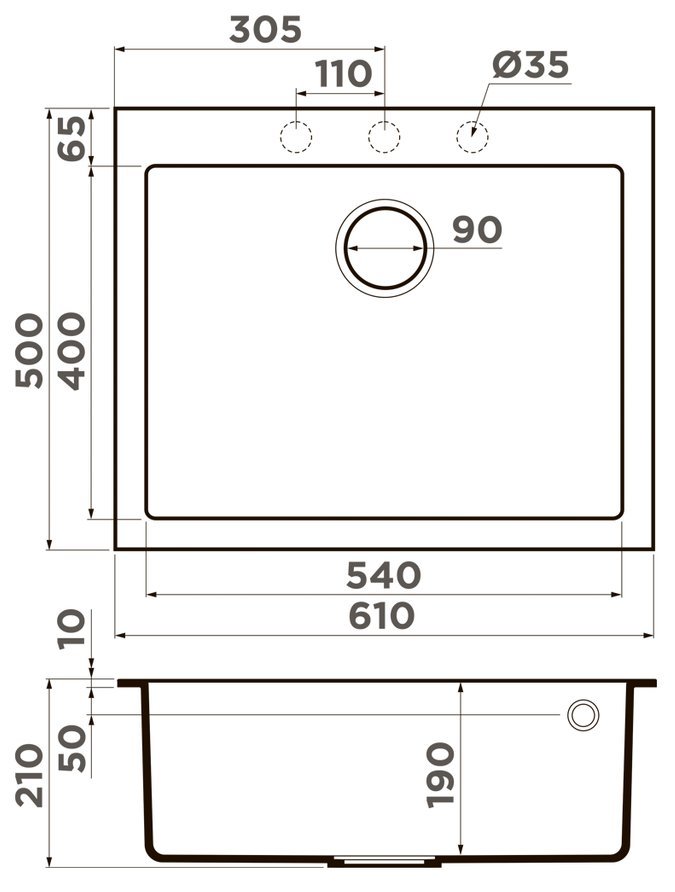 OMOIKIRI мойка Bosen 61A Artceramic sh