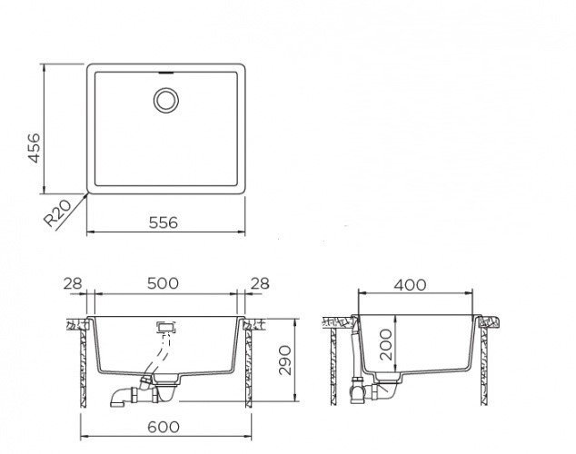 SCHOCK мойка Brooklyn 60U Cristalite