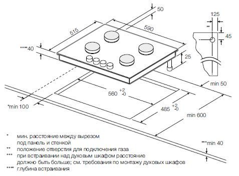 GRAUDE газовая варочная панель Comfort GS 60.1 W sh