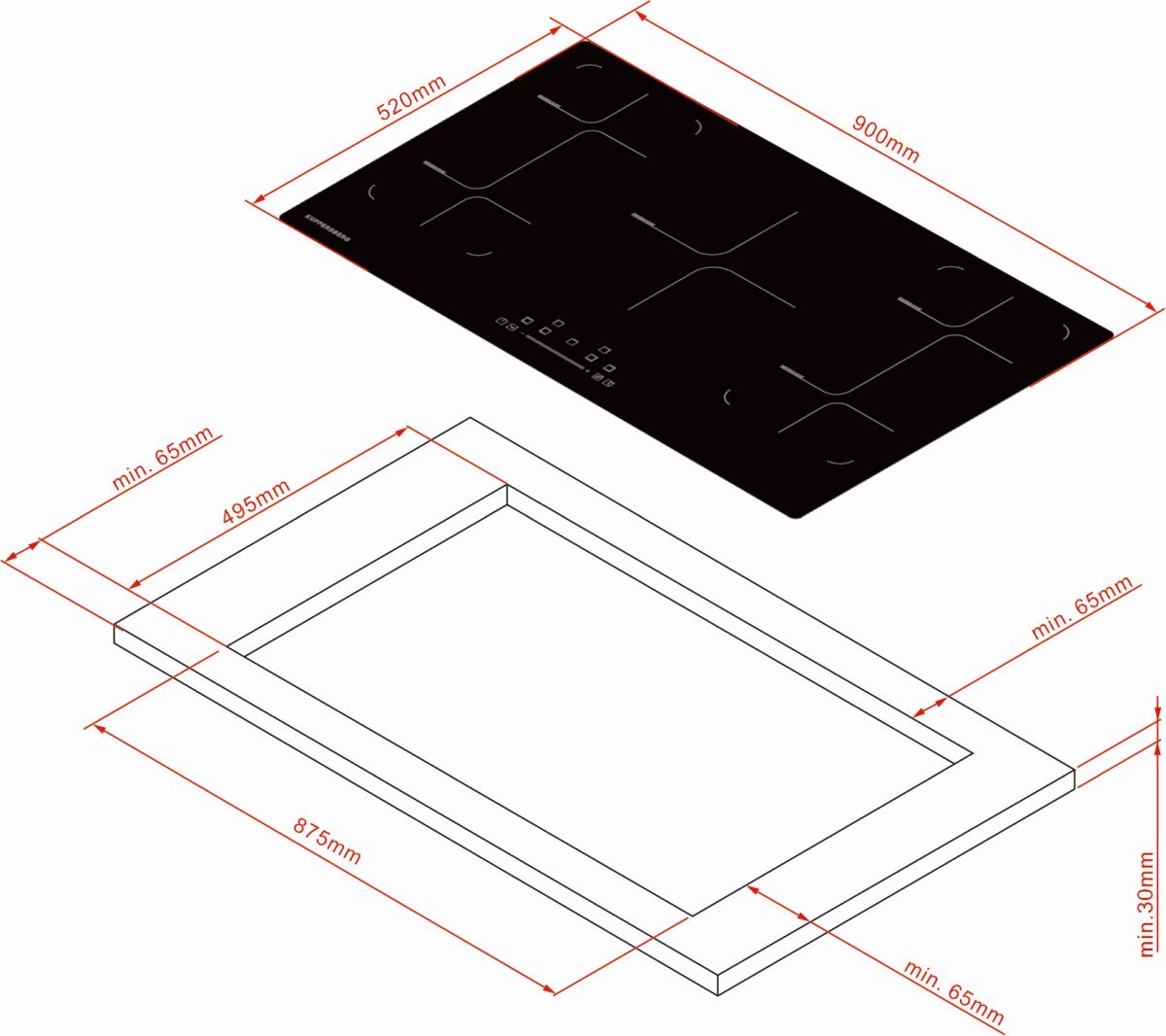 KUPPERSBERG индукционная варочная поверхность ICS 905 sh