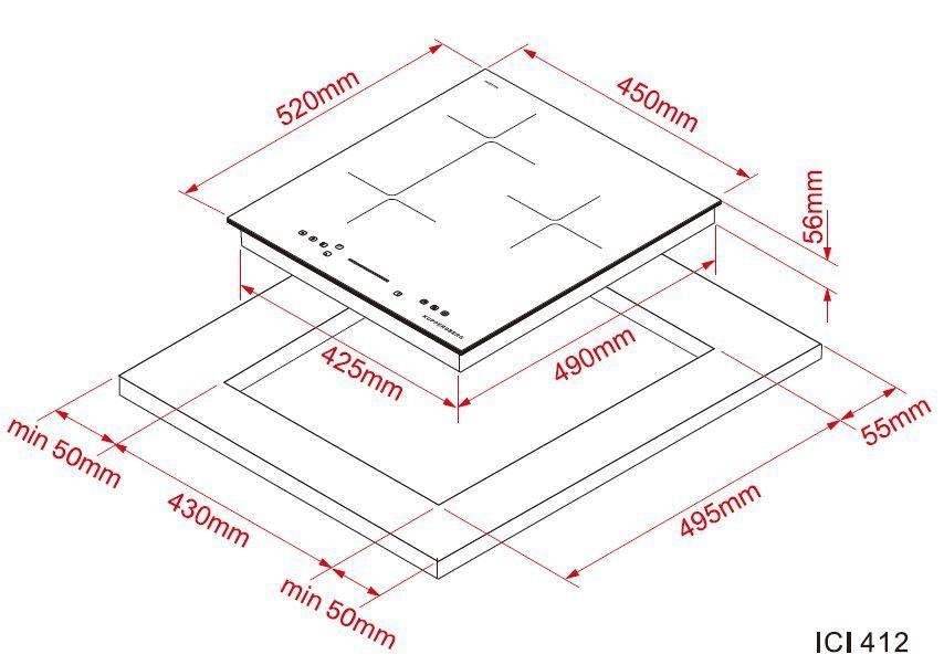KUPPERSBERG индукционная варочная поверхность ICI 412 sh
